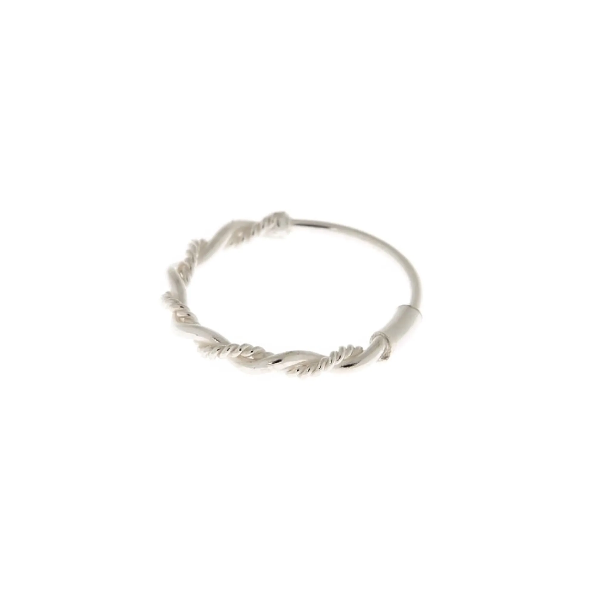 Claire's Bijoux Premium|Bijoux De Piercing-Anneau de nez chaîne tressée 22 g couleur argenté