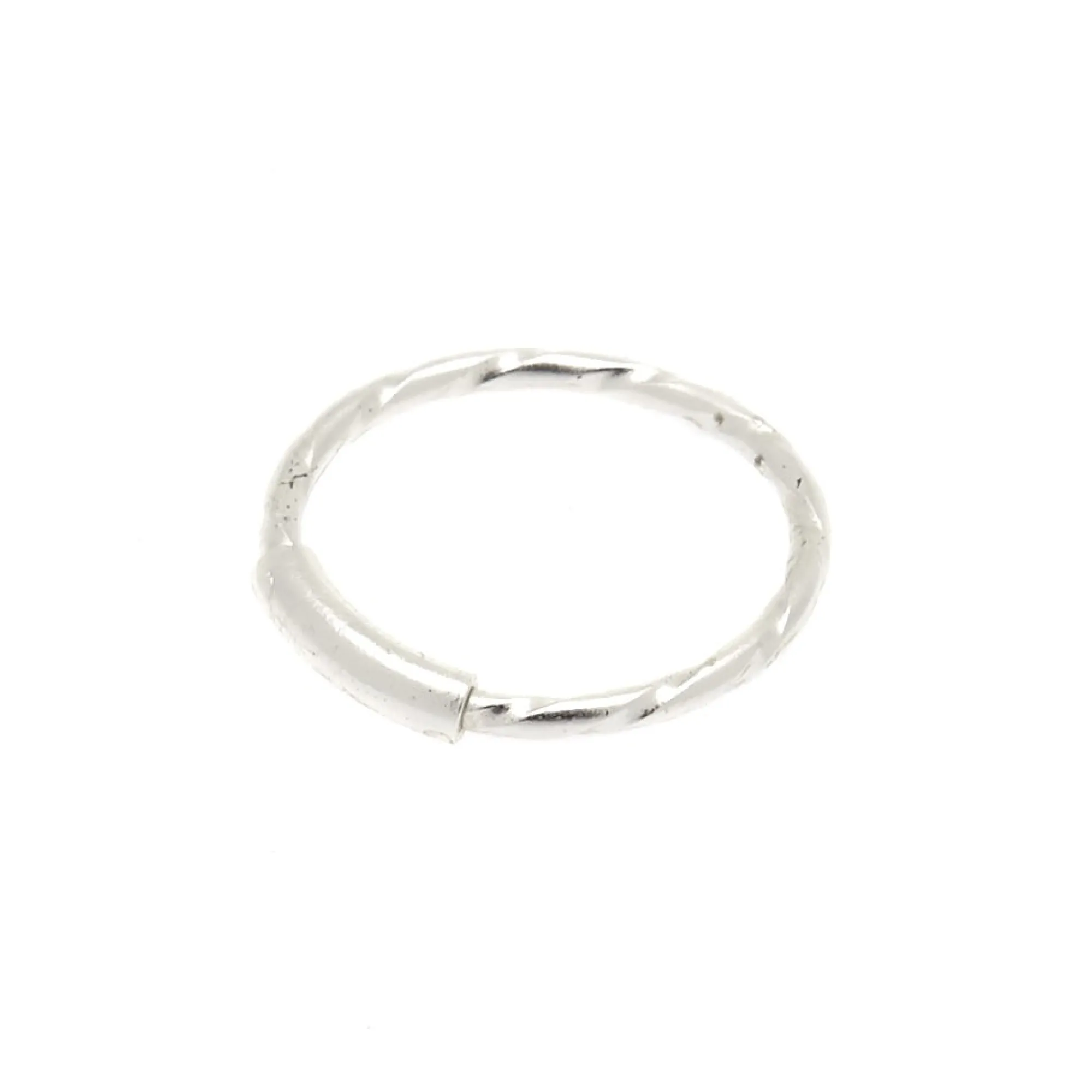 Claire's Bijoux De Piercing|Bijoux Premium-Anneau de nez torsadé couleur argenté