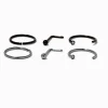 Claire's Bijoux Premium|Bijoux De Piercing-Anneau et clous de nez 0,8 mm aux designs variés en titane - Lot de 6