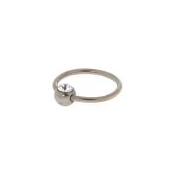 Claire's Bijoux De Piercing-Anneau pour piercing au cartilage 0,8 mm zircon cubique en titane couleur argentée