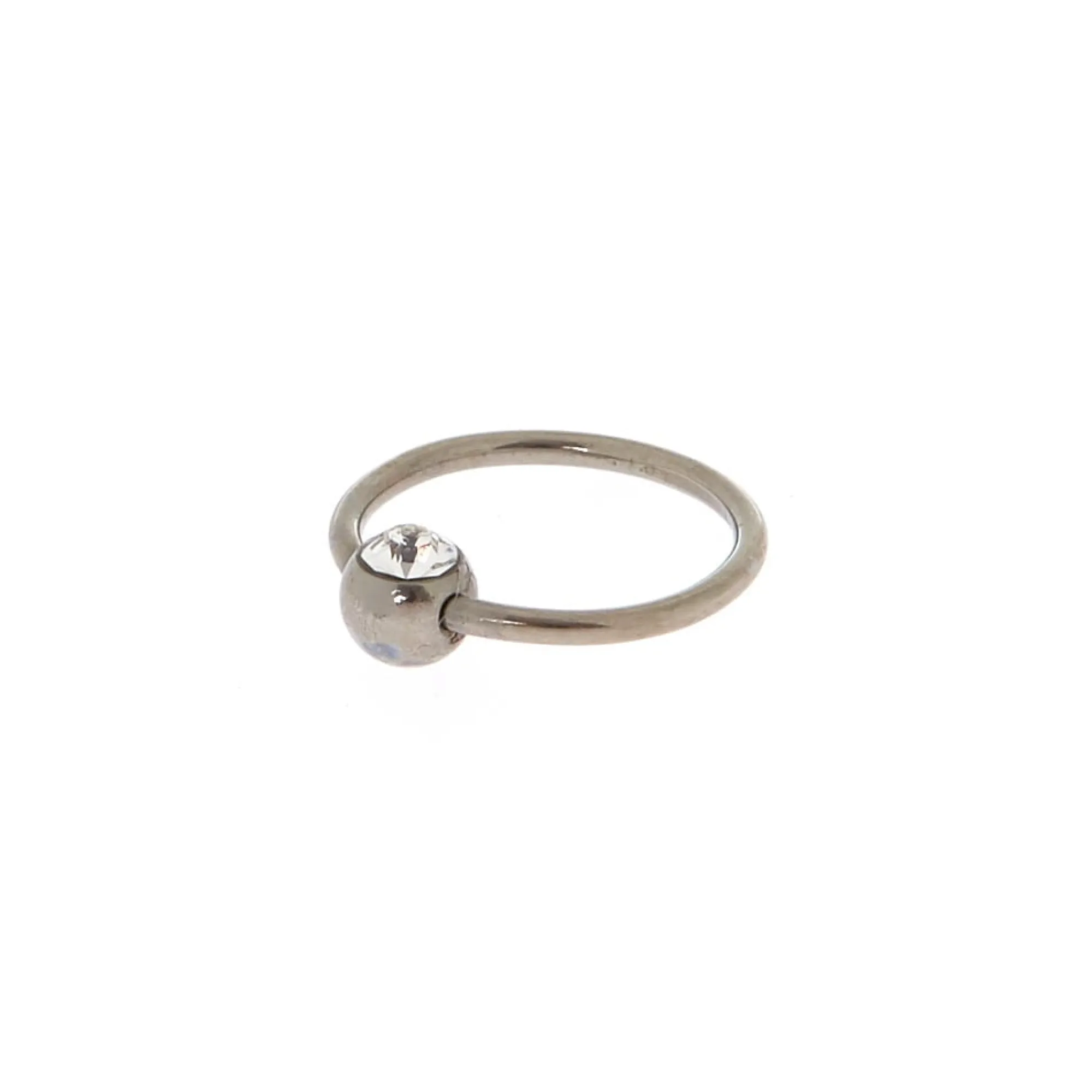 Claire's Bijoux De Piercing-Anneau pour piercing au cartilage 0,8 mm zircon cubique en titane couleur argentée