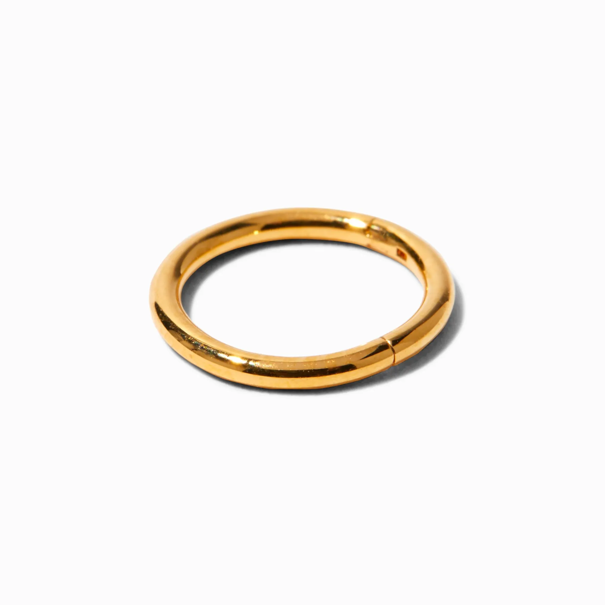 Claire's Bijoux Premium|Bijoux De Piercing-Anneau pour piercing de nez couleur titanée 1,0 mm couleur dorée