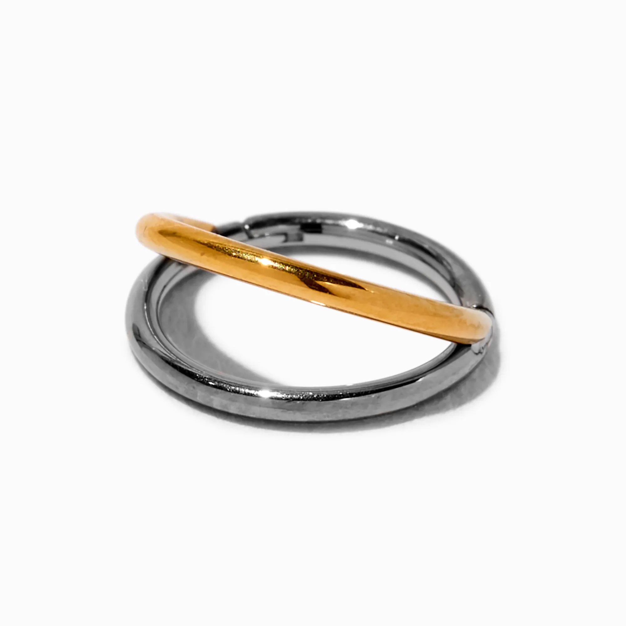 Claire's Bijoux De Piercing-Anneau pour piercing de nez 1,0 mm double charnière en titane en métaux mixtes