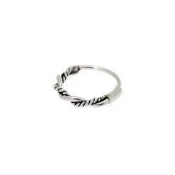 Claire's Bijoux De Piercing-Anneau pour piercing de nez tressé style antique 22 g couleur argenté