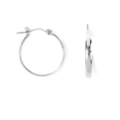 Claire's Anneaux-Anneaux d’oreilles larges 25 mm couleur argentée