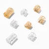 Claire's Barrettes Et Pinces-Anneaux pour cheveux en filigrane couleur dorée et couleur argentée - Lot de 8
