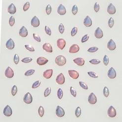 Claire's Accessoires Coiffure-Assortiment de strass pour cheveux en forme de goutte roses et violets - Lot de 80