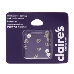 Claire's Clous D'oreilles|Bijoux Premium-Attaches de boucles d'oreilles de rechange en argent - Lot de 12