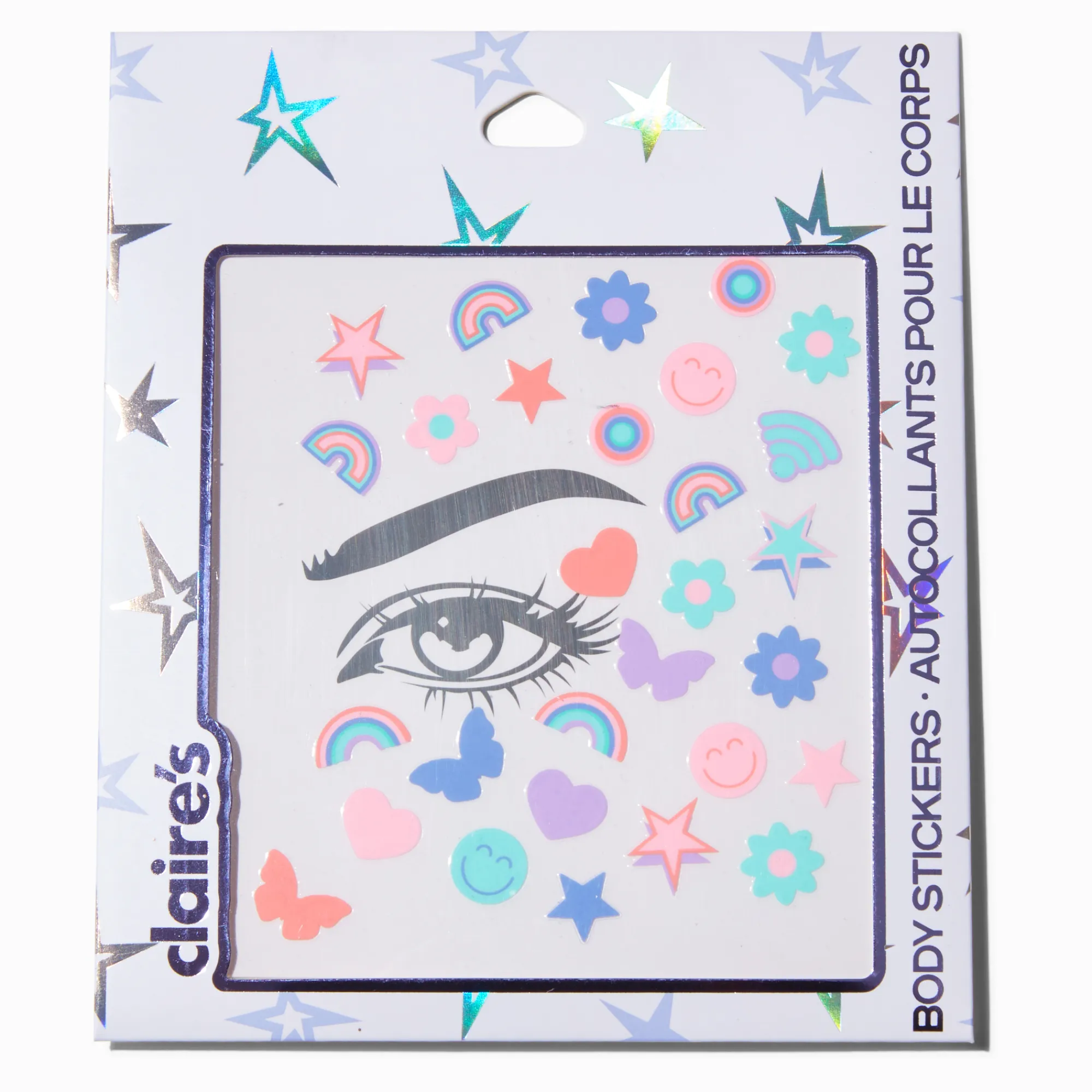 Claire's Paillettes Et Bijoux De Peau-Autocollants pour le visage de formes originales