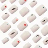 Claire's Ongles-Baby Pink Icons Square Vegan Faux Nail Set - 24 Pack