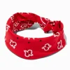 Claire's Bandeaux Et Serre-têtes-Bandeau bandana motif cachemire - Rouge
