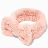 Claire's Bandeaux Et Serre-têtes-Bandeau de démaquillage à nœud en fausse fourrure rose