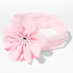 Claire's Bandeaux Et Serre-têtes-Bandeau à fleur en mousseline Claire's Club - Rose