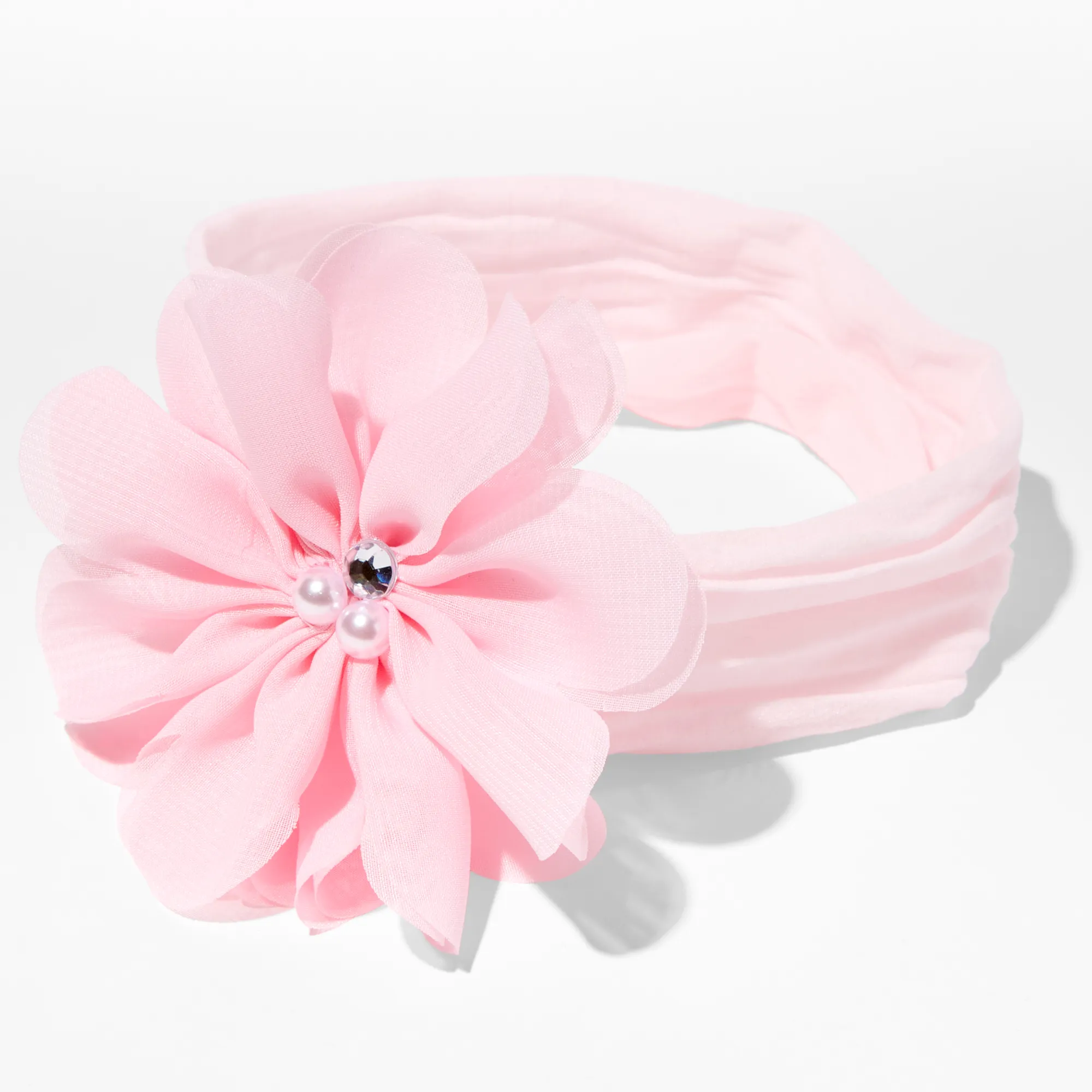 Claire's Bandeaux Et Serre-têtes-Bandeau à fleur en mousseline Claire's Club - Rose
