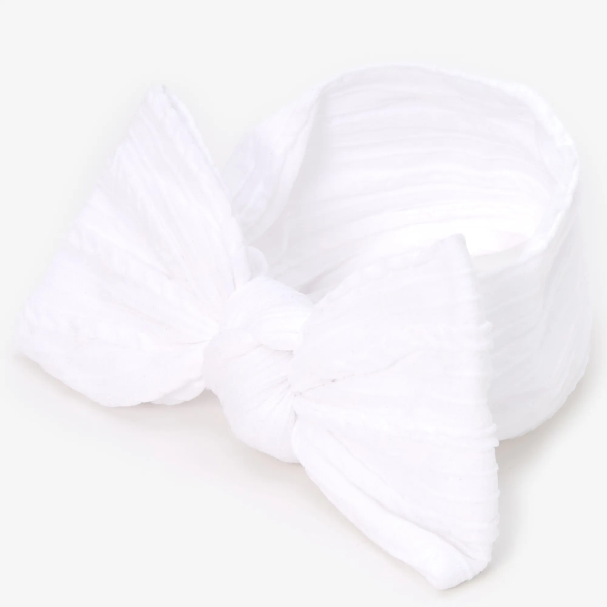 Claire's Bandeaux Et Serre-têtes-Bandeau à nœud côtelé en nylon Claire's Club - Blanc