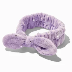 Claire's Bandeaux Et Serre-têtes-Bandeau à nœud violet étoile couleur argentée pour maquillage
