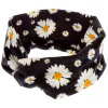 Claire's Bandeaux Et Serre-têtes-Bandeau torsadé à marguerites - Noir