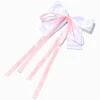 Claire's Noeuds Pour Cheveux-Barrette avec nœud blanc et ruban rose Claire's Club