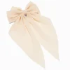 Claire's Noeuds Pour Cheveux|Barrettes Et Pinces-Barrette à longs pans avec nœud couleur ivoire