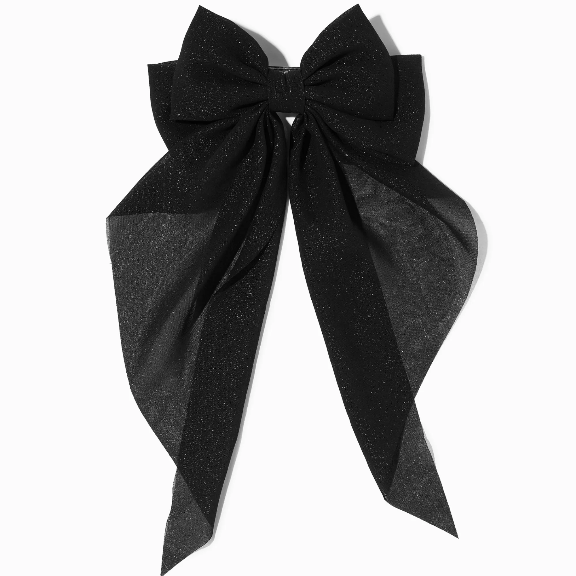 Claire's Barrettes Et Pinces|Noeuds Pour Cheveux-Barrette à nœud avec long ruban noire