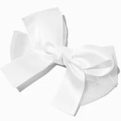 Claire's Noeuds Pour Cheveux|Barrettes Et Pinces-Barrette à nœud en mousseline satinée blanche Claire's Club