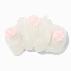 Claire's Barrettes Et Pinces-Barrette à nœud en tulle rose Claire's Club
