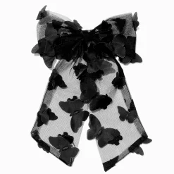 Claire's Noeuds Pour Cheveux|Barrettes Et Pinces-Barrette à nœud papillon en mousseline noire