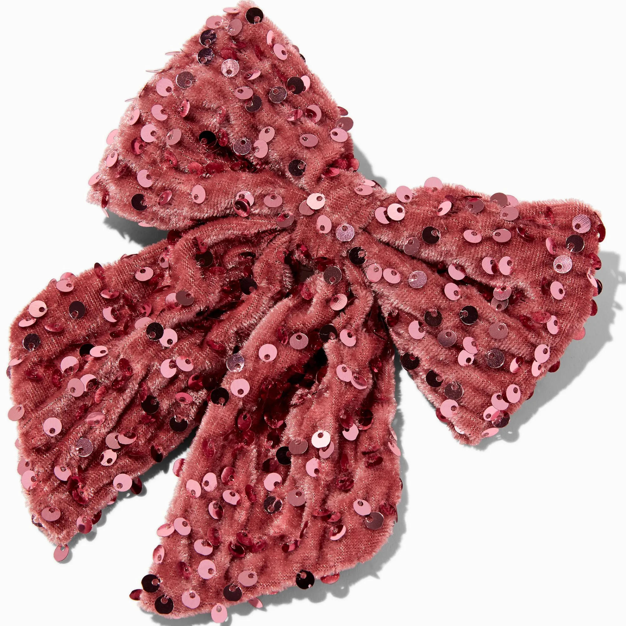 Claire's Barrettes Et Pinces|Noeuds Pour Cheveux-Barrette à nœud rose tendre à sequins