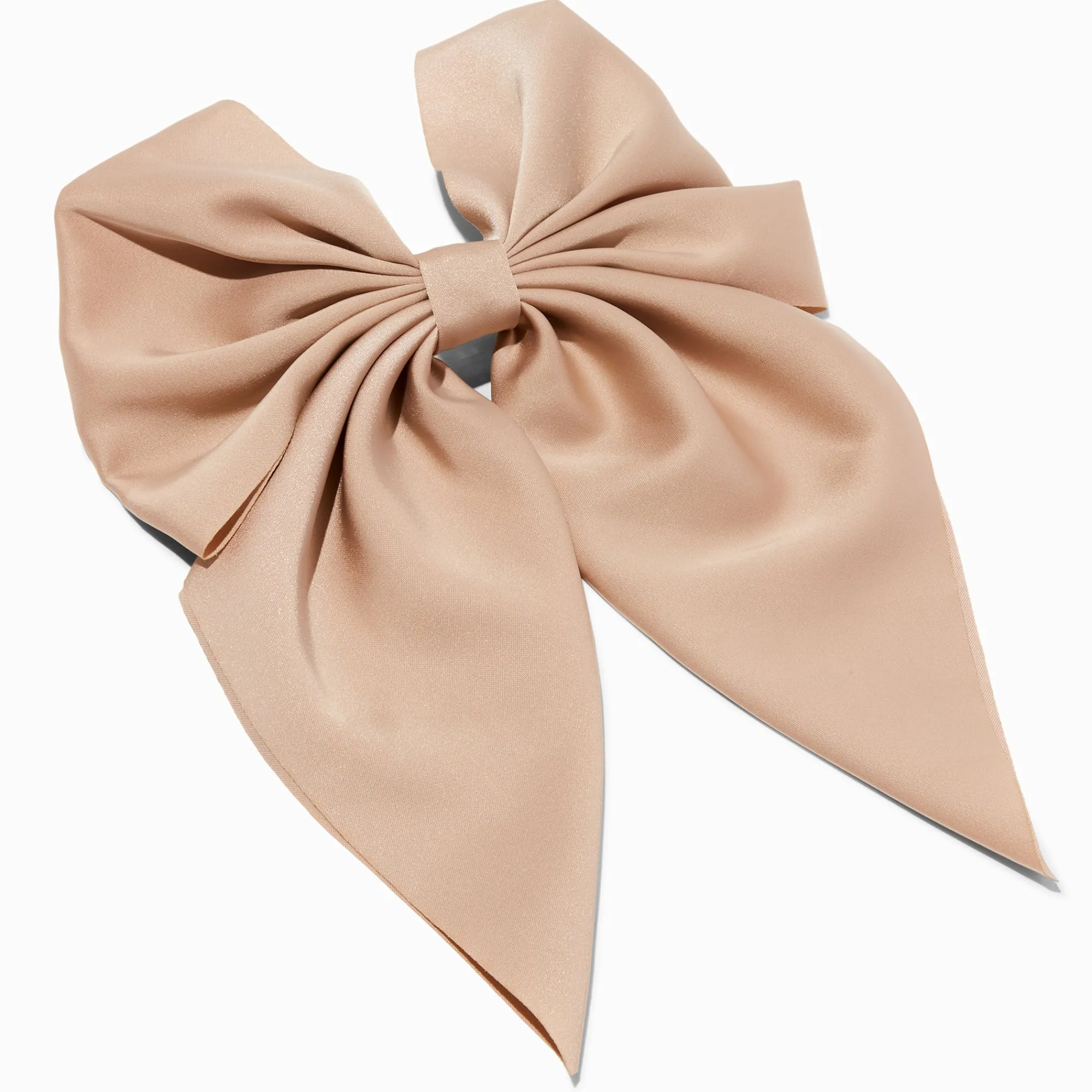 Claire's Noeuds Pour Cheveux|Barrettes Et Pinces-Barrette à nœud satinée champagne