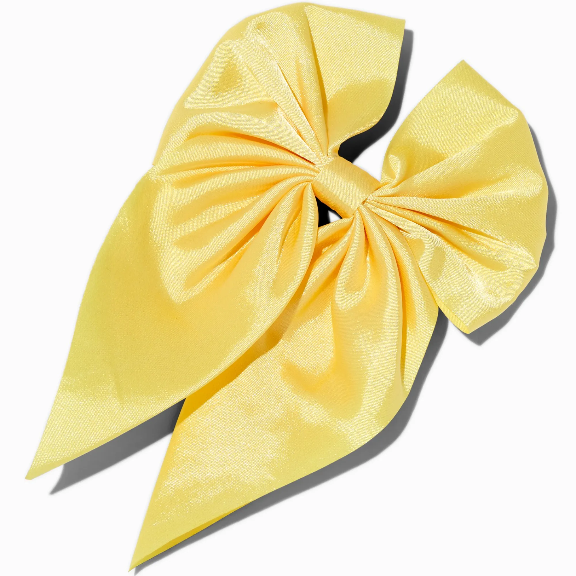 Claire's Noeuds Pour Cheveux|Barrettes Et Pinces-Barrette à nœud satinée jaune