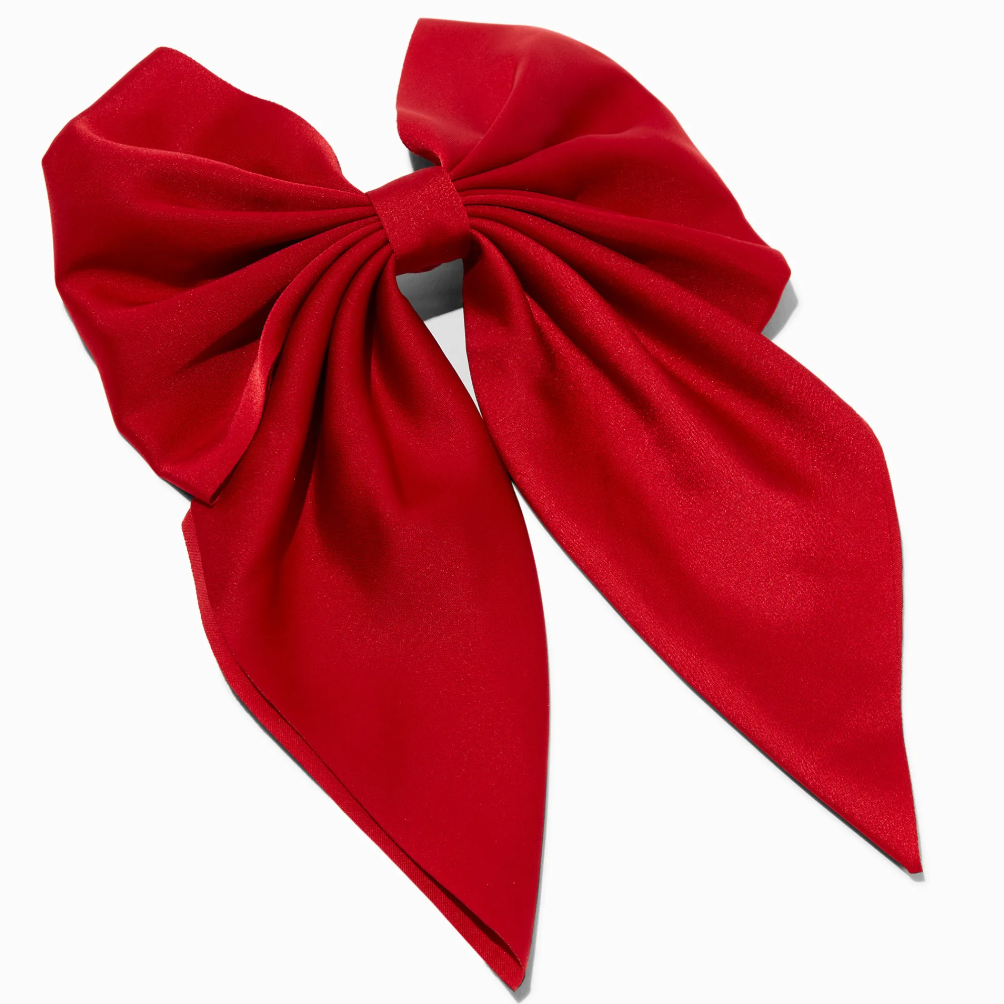 Claire's Noeuds Pour Cheveux|Barrettes Et Pinces-Barrette à nœud satinée rouge