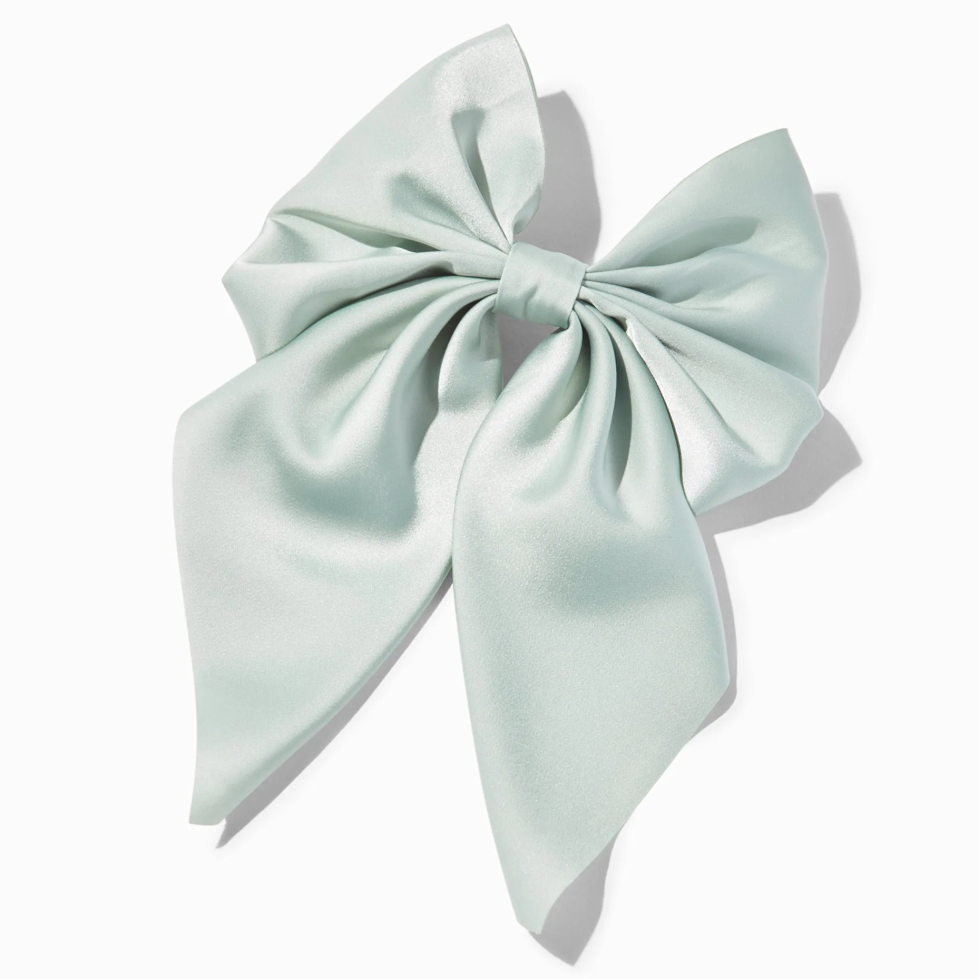 Claire's Noeuds Pour Cheveux|Barrettes Et Pinces-Barrette à nœud satiné vert sauge