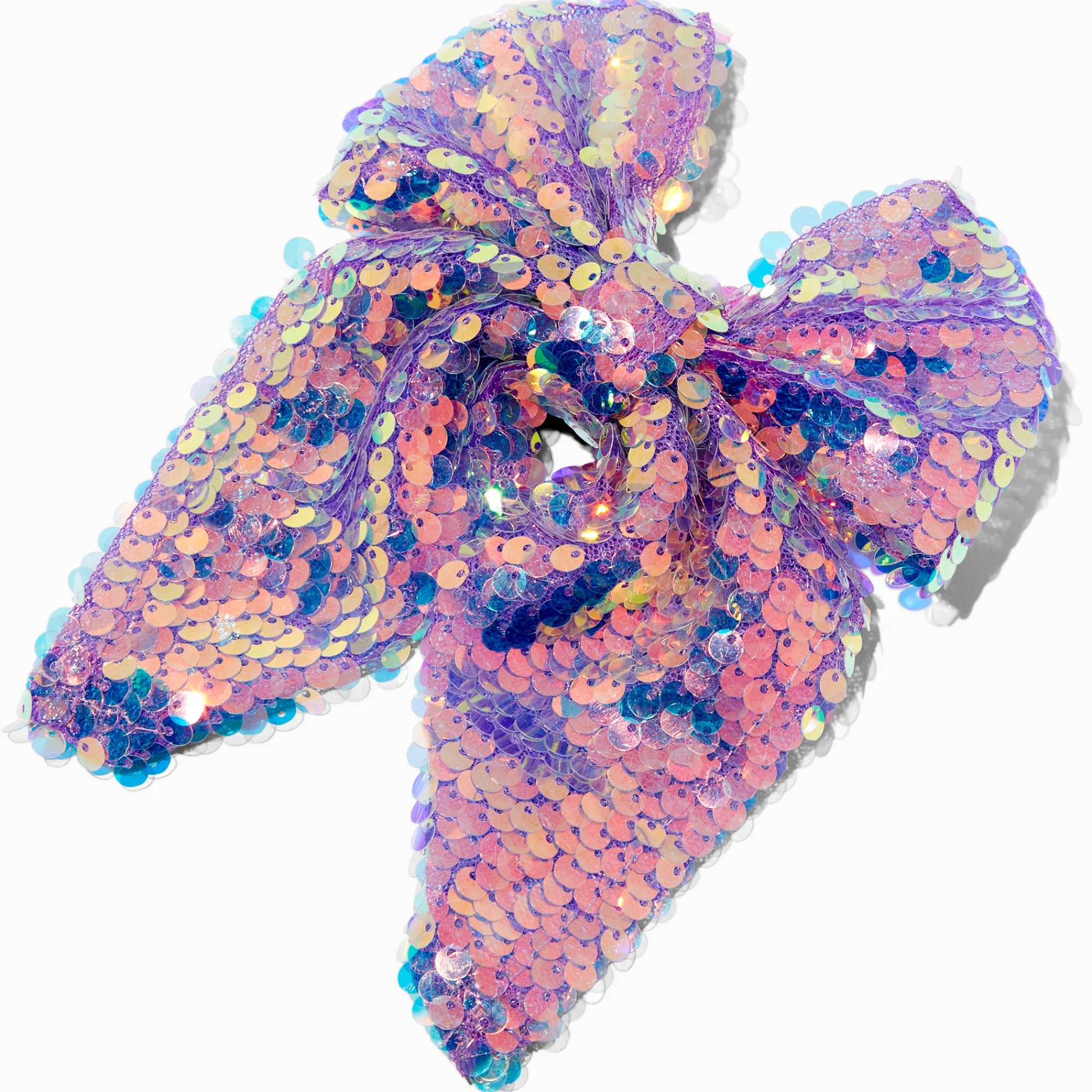 Claire's Noeuds Pour Cheveux|Barrettes Et Pinces-Barrette à nœud à sequins mousseline violette Claire's Club