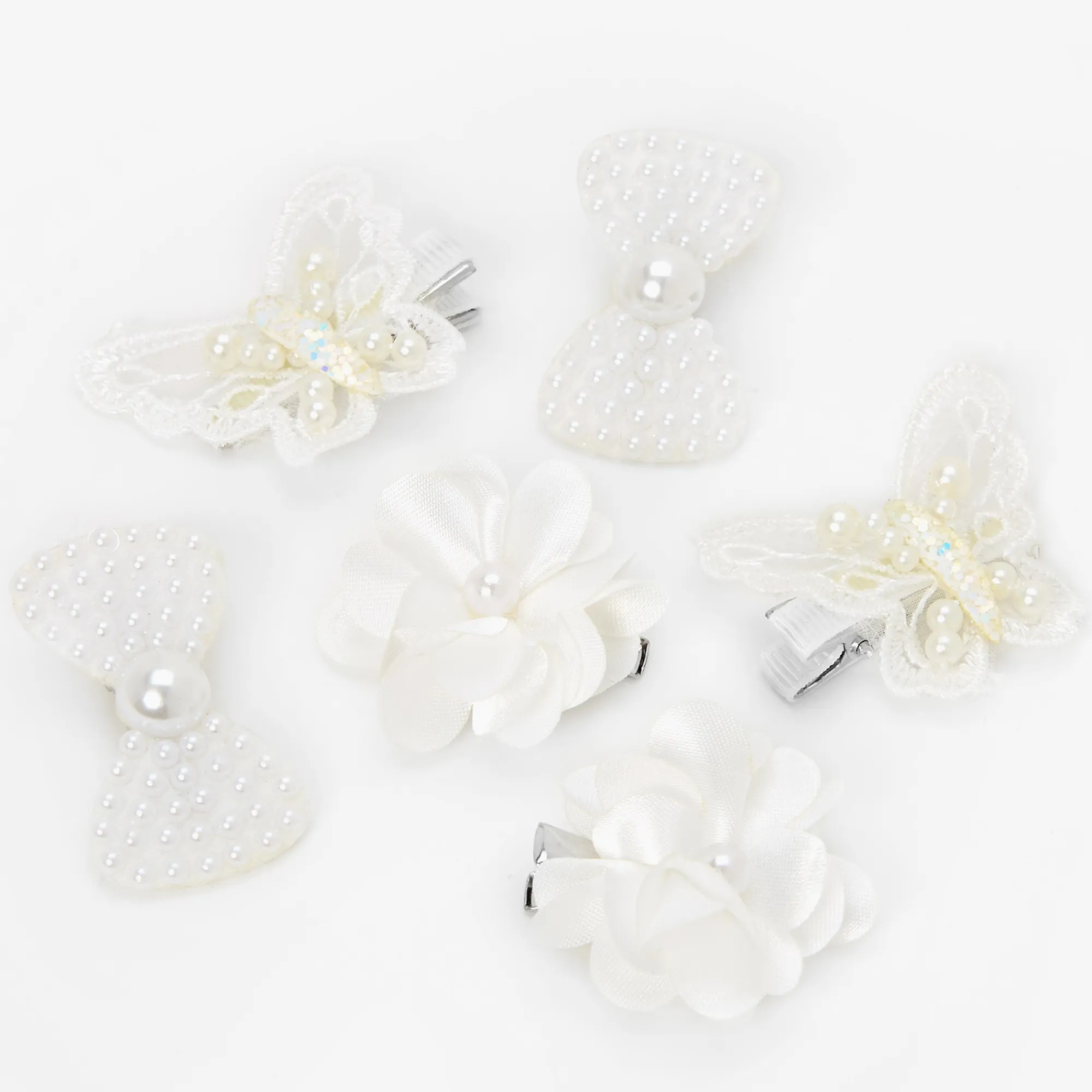 Claire's Noeuds Pour Cheveux-Barrettes à cheveux papillon en mousseline pour occasion spéciale Claire's Club - Lot de 6