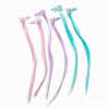 Claire's Barrettes Et Pinces|Perruques Et Extensions-Barrettes clic clac avec cheveux synthétiques strass et petits animaux Claire's Club - Lot de 6