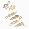 Claire's Barrettes Et Pinces-Barrettes clic clac célestes couleur dorée - Lot de 6