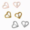 Claire's Barrettes Et Pinces-Barrettes clic clac découpe cœur pailletées Claire's Club - Lot de 6