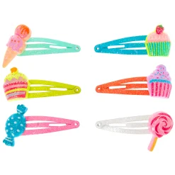 Claire's Barrettes Et Pinces-Barrettes clic clac friandises Club Claire's - Lot de 6