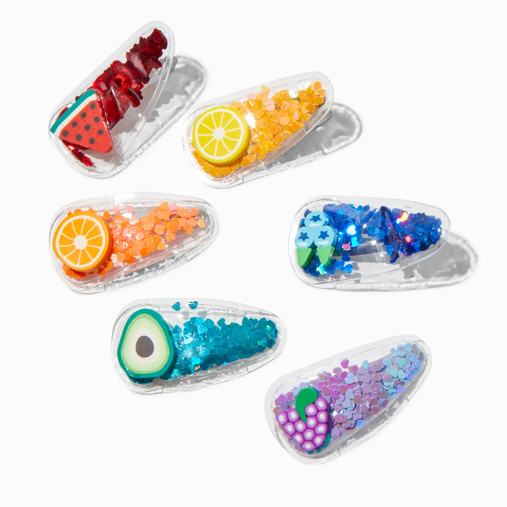 Claire's Barrettes Et Pinces-Barrettes clic clac fruit shaker arc-en-ciel Claire's Club