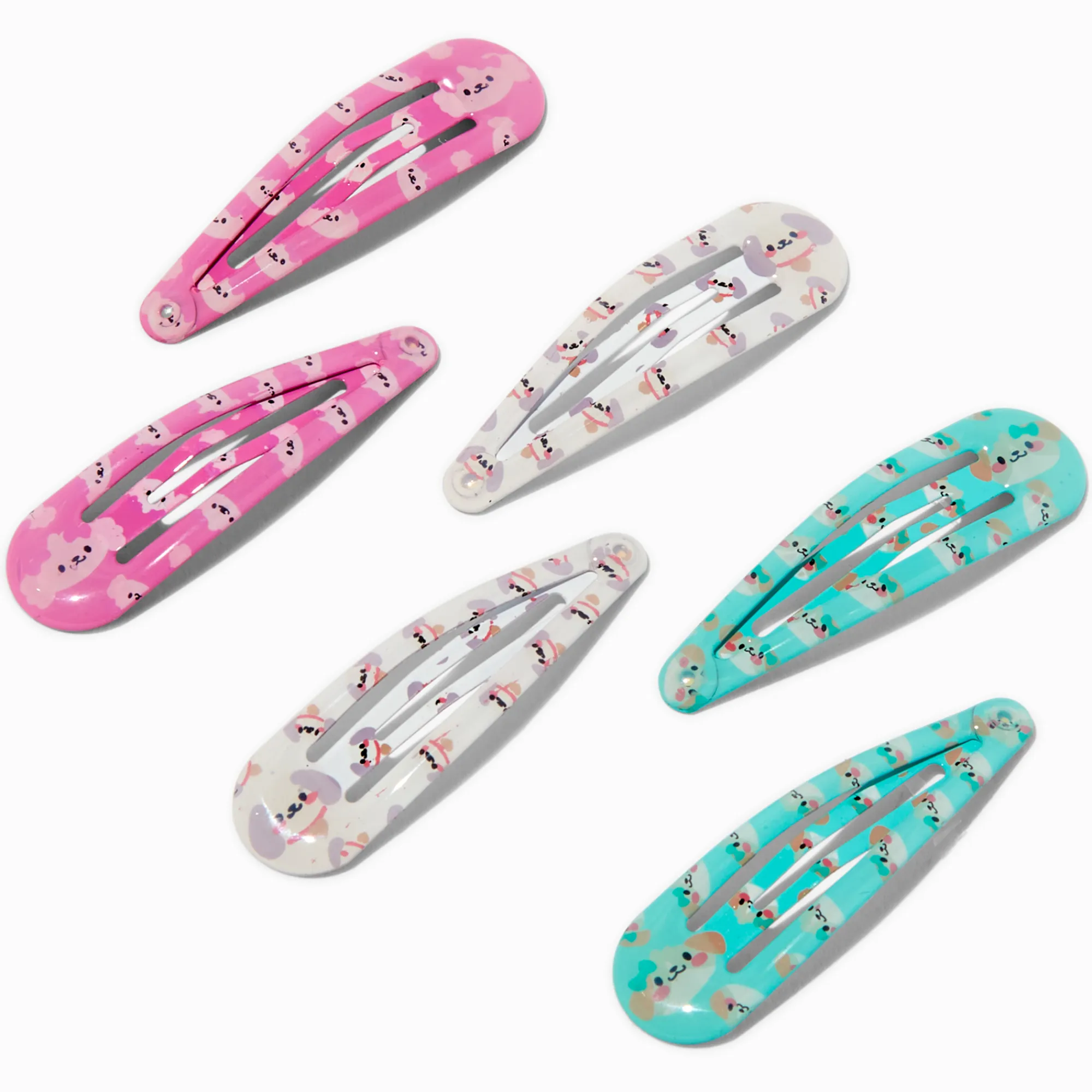 Claire's Barrettes Et Pinces-Barrettes clic clac à imprimé chiot Claire's Club - Lot de 6