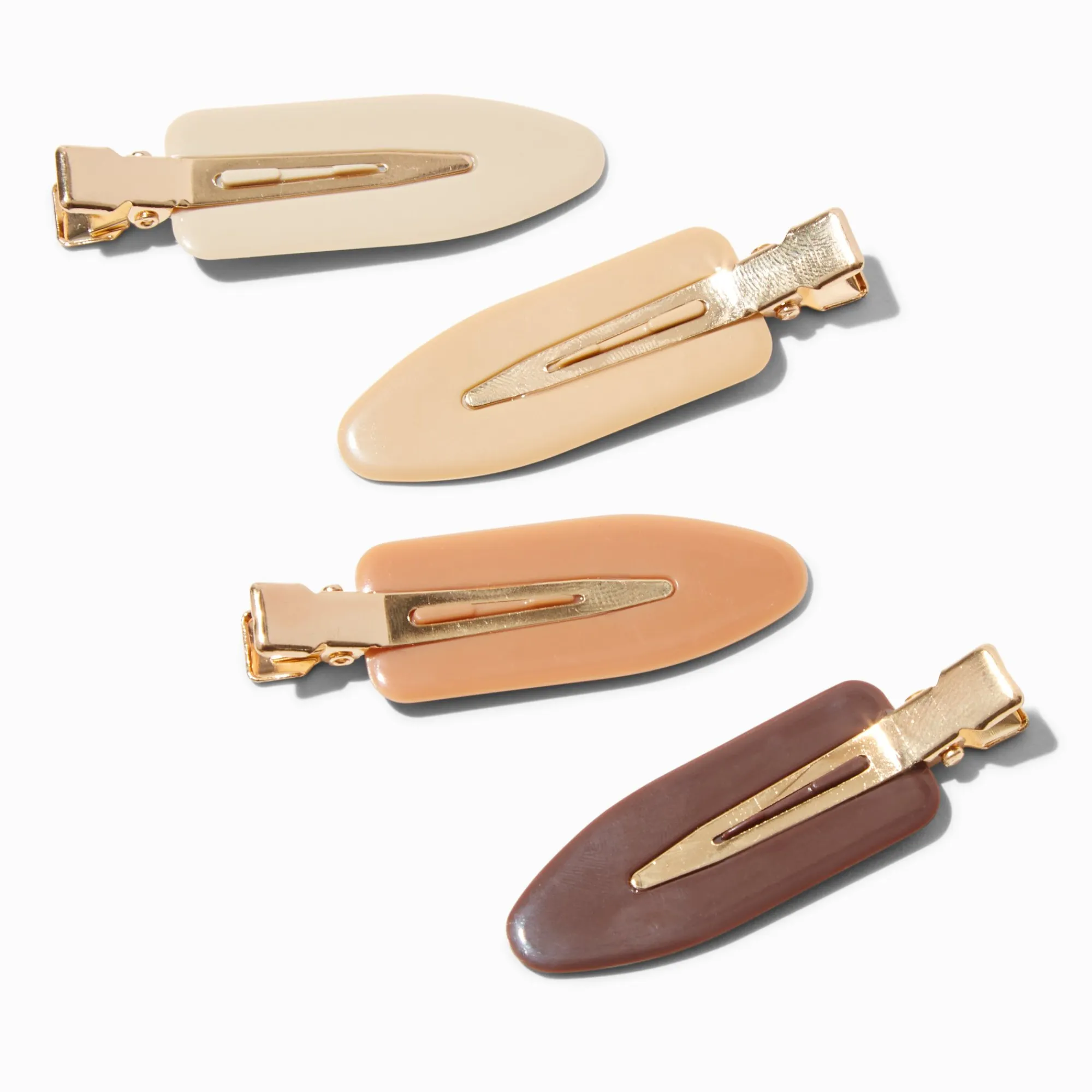 Claire's Barrettes Et Pinces|Accessoires Coiffure-Barrettes de coiffure qui ne froissent pas nuances ocre - Lot de 4