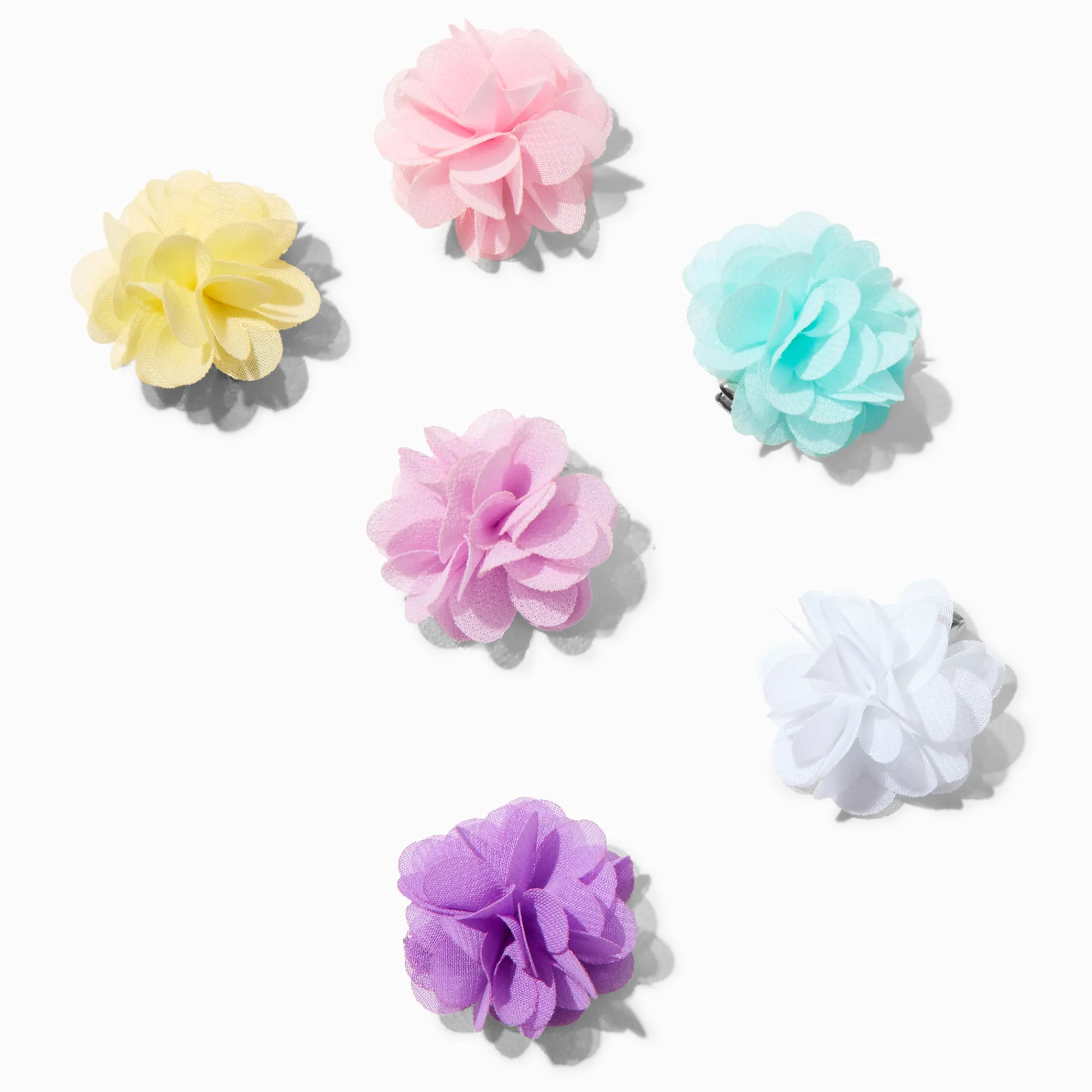 Claire's Barrettes Et Pinces-Barrettes à fleurs en mousseline aux tons pastel Claire's Club - Lot de 6