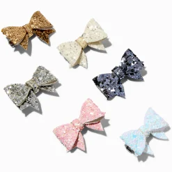 Claire's Noeuds Pour Cheveux-Barrettes à nœud avec sequins pailletés Claire's Club - Lot de 6