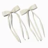 Claire's Noeuds Pour Cheveux|Barrettes Et Pinces-Barrettes à nœud à longs pans en ruban gros-grain couleur ivoire - Lot de 2