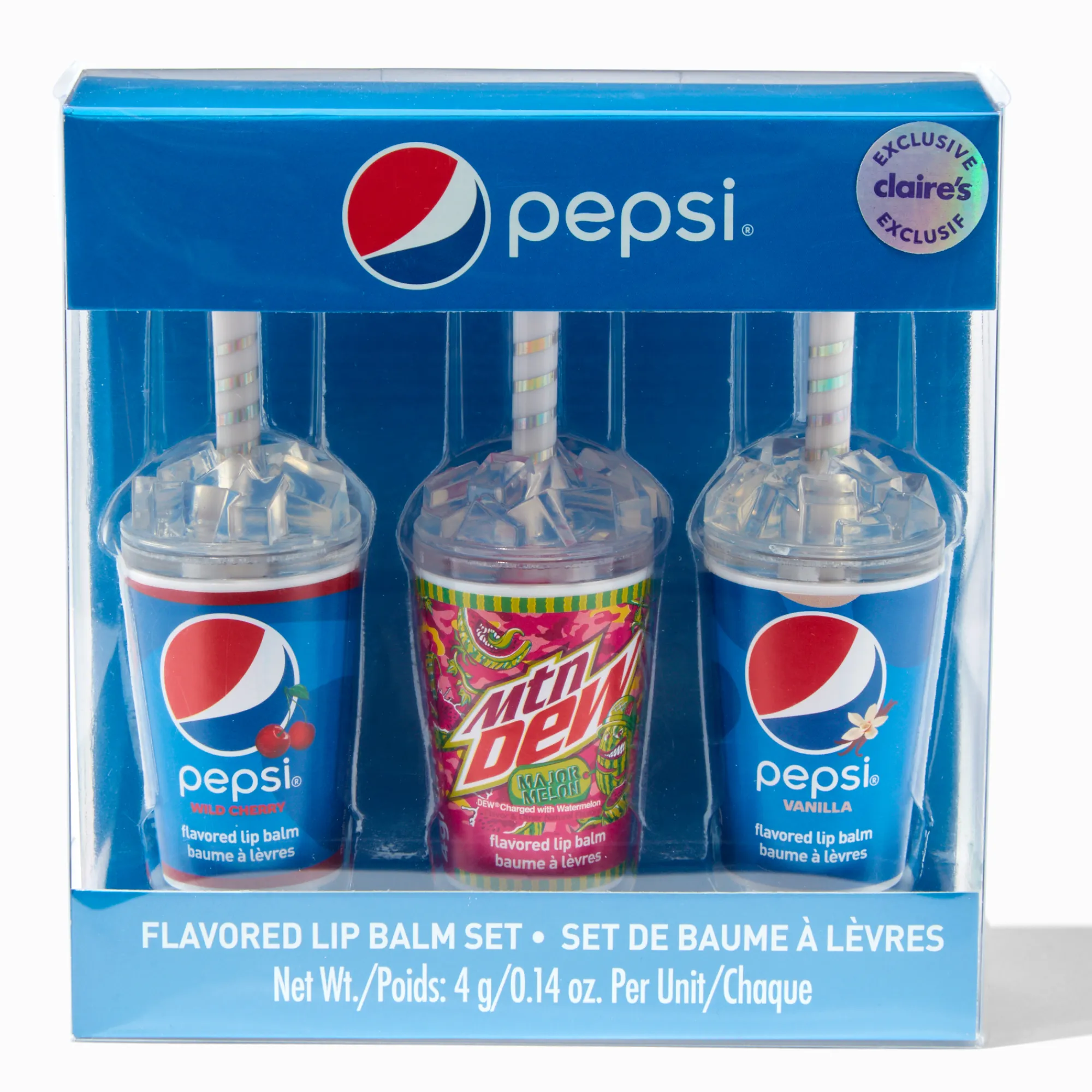 Claire's Lèvres-Baumes à lèvres parfumés en exclusivité chez Claire’s Pepsi® - Lot de 3