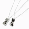 Claire's Colliers-Best Friends Glitter Kitty Cat Pendant Necklaces - 2 Pack