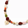 Claire's Colliers-Boho Beaded Heart Choker Necklace