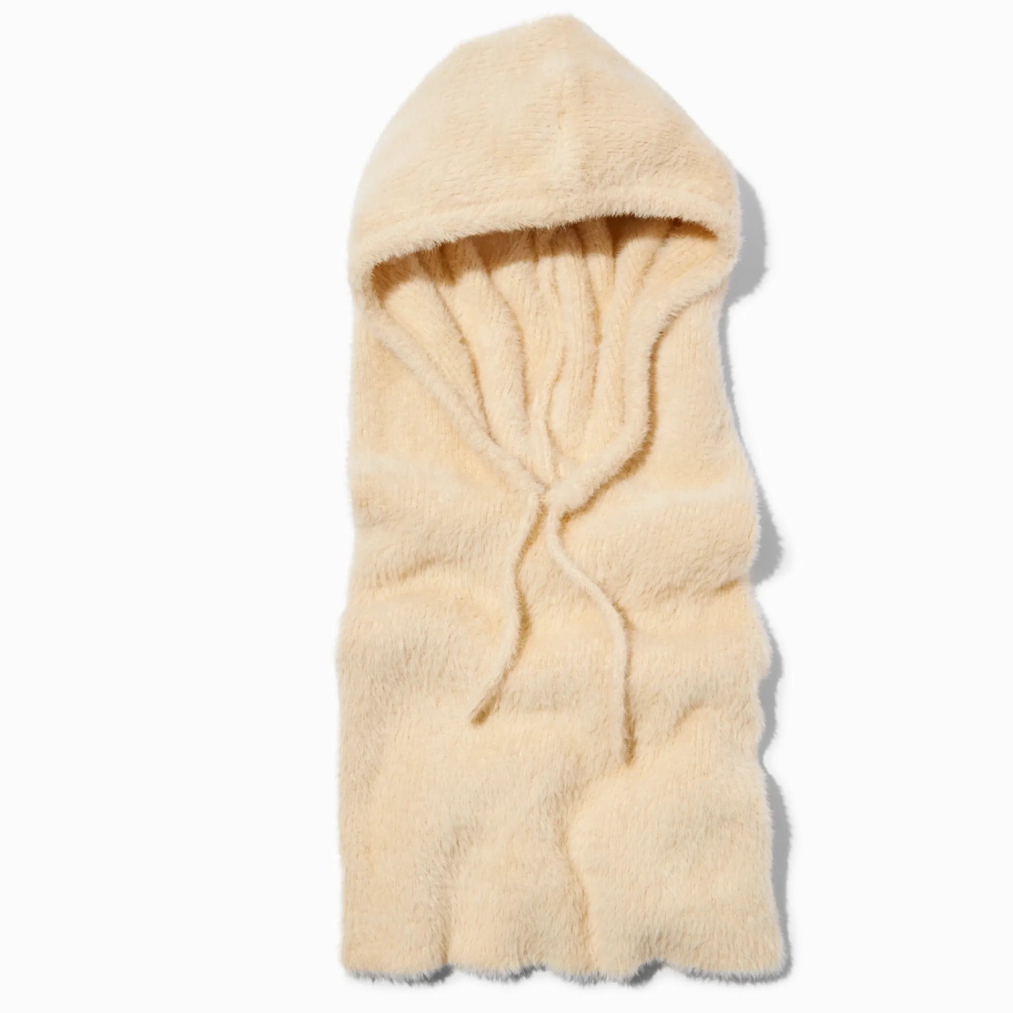 Claire's Chapeaux Et Casquettes|Temps Froid-Bonnet style sweat à capuche mohair couleur ivoire