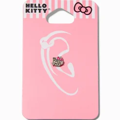 Claire's Bijoux Premium|Bijoux De Piercing-Boucle d’oreille pour piercing au cartilage 0,8 mm visage strass en acier inoxydable Hello Kitty®