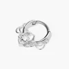 Claire's Bijoux De Piercing-Boucle d'oreille à charnière 0,8 mm hélix décorée couleur argentée